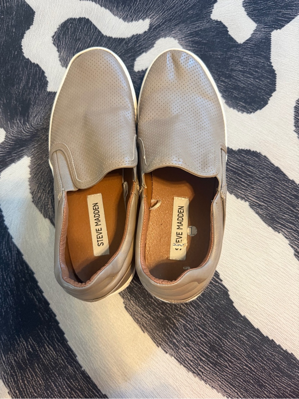 Steve Madden Women’s Taupe Slip-On Loafers